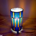 Lampe vitrail forme cylindre aux couleurs personnalisées