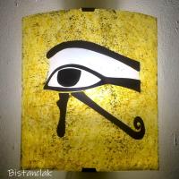 Applique luminaire jaune oeil d'Horus