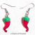 Boucles d'oreilles artisanales pour femme piment rouge en verre