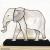 Cet éléphant de décoration est un objet vitrail de création artisanale française vendu en ligne.