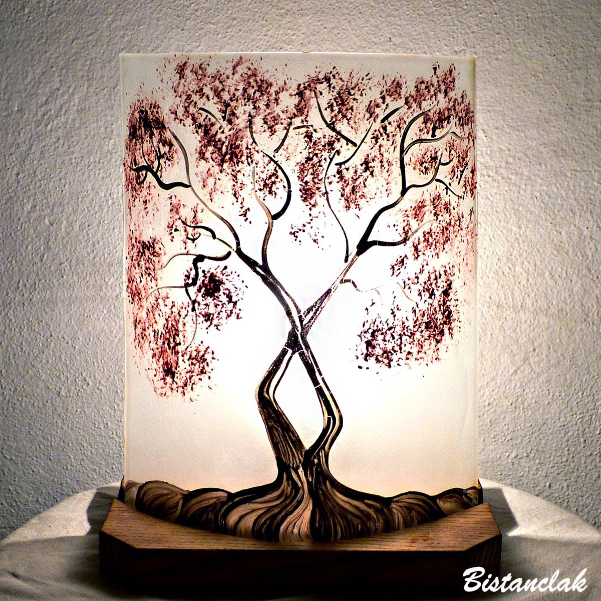 Luminaire décoratif à motif arbre coloré