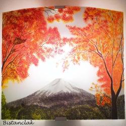 Lampe murale paysage du mont fuji
