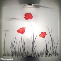 applique murale coquelicot